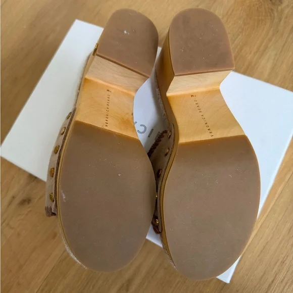 VERONICA BEARD Hannalle Jute-trimmed Suede Platform Mules - Picture 7 of 7